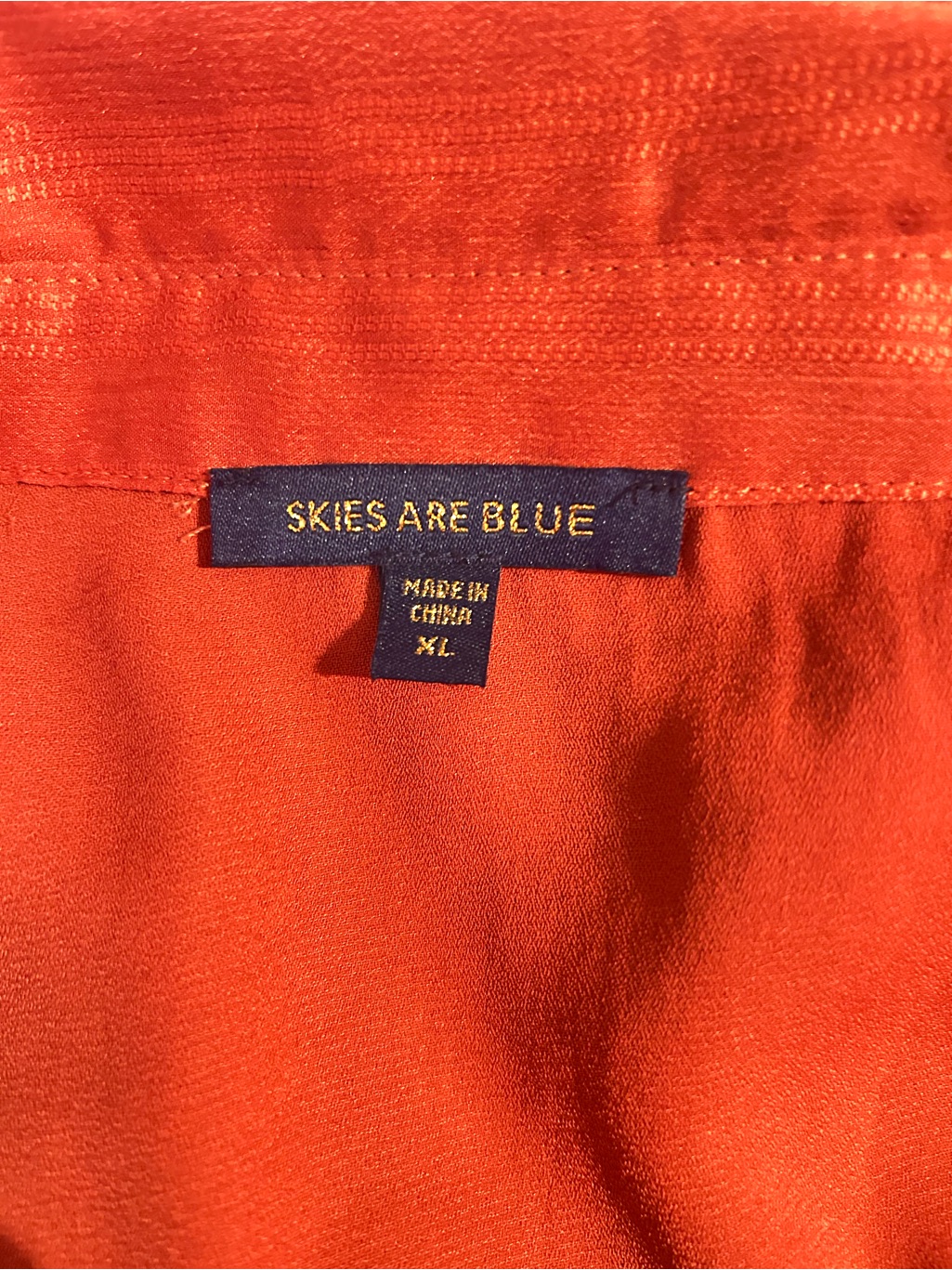 Skies Are Blue Brand Label  Vibrant Orange Dress